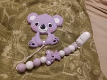Joepada collar dentición bebé precioso Koala búho caballo del bebé mordedor Molar juguete para regalo mapache perlas de silicona de grado de alimentos