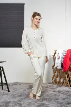 

PJS3290 PJS PIJAMORE PIJAMA TAKIM EKRU RENK