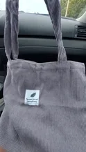 Bolso de compras de pana para mujer, bolsa de hombro de tela de lona, almacenamiento ecológico reutilizable, de comestibles, ecológicas y plegables