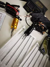 Kit de máquinas de tatuaje, pistola con fuente de alimentación de tinta, agarres para tatuaje, herramientas de arte corporal, conjunto completo de tatuaje, suministros de accesorios