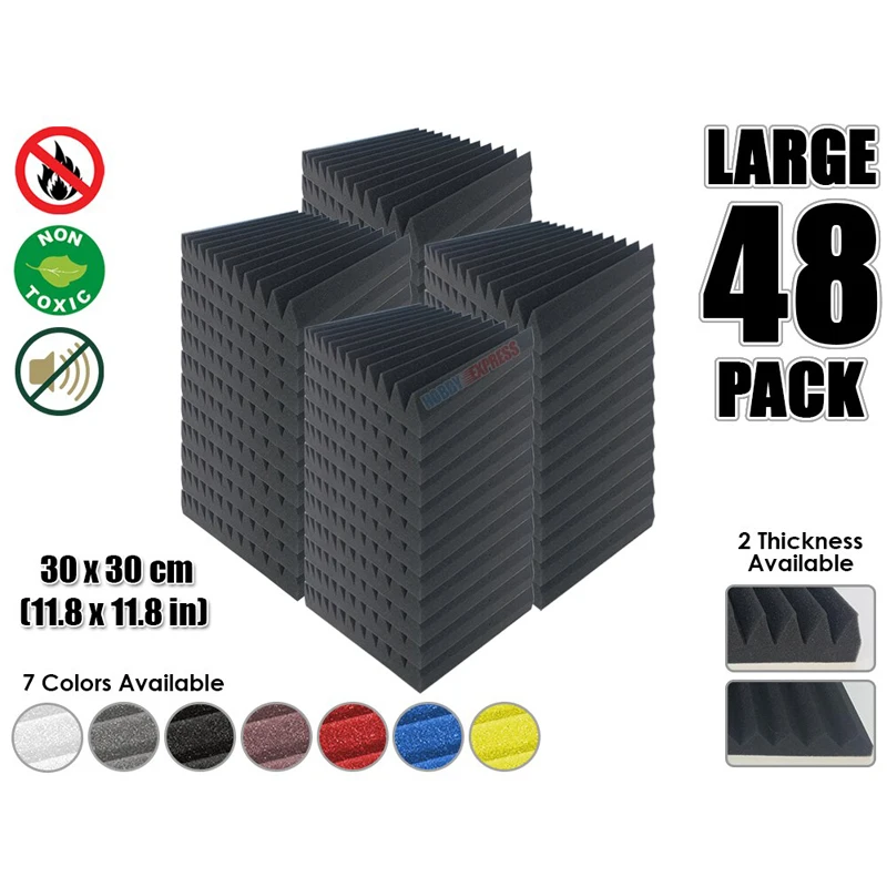48 шт./комплект акустические панели из пенопласта 30x30 см (11 8x11 8