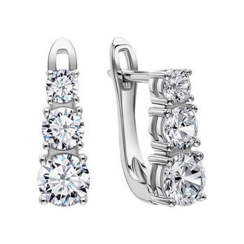

Silver earrings with cubic zirconia sunlight sample 925