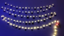 Led-String-Lights Garland Photo-Clip Battery-Operated Christmas-Decoration Holiday Wedding