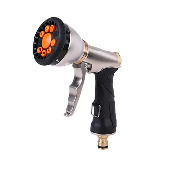 

High Pressure Car Water Gun Cleaning Multi Function Metal Automobile Homehold Garden Washing Tool 9 Nozzle Car Water Gun Sprayer
