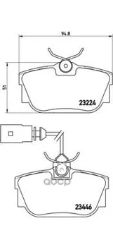 

Set of brake pads disc brake Brembo art. P85046