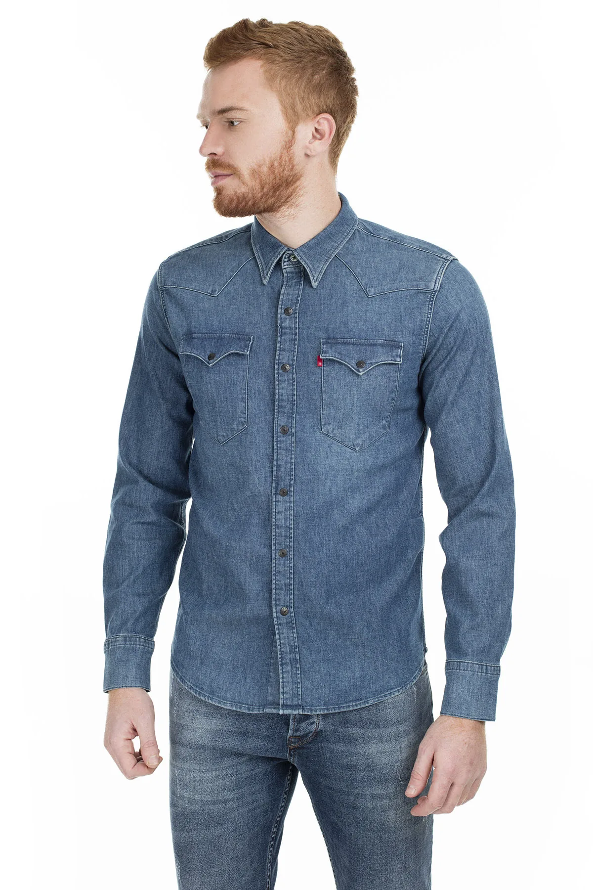 Levi's джинсовая рубашка мужская рубашка 65816