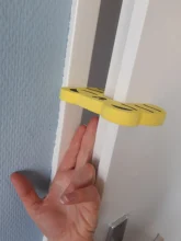 7 unids/lote la protección de la seguridad del bebé lindo Animal Tope de puerta de seguridad de bebé Tarjeta de bloqueo cuidado de recién nacido Niño dedo Protector