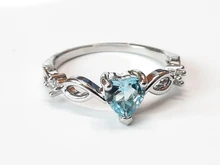 Huitan-Anillo de corazón sencillo para mujer, anillos de dedo bonitos para mujer, regalo de cumpleaños romántico para novia, joyería de piedra circonio de moda