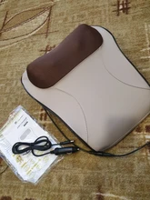 Novedosa almohada de masaje 3 en 1 para cuello, espalda, hombros y cintura, masajeador corporal, regalo para aliviar el dolor, fácil de llevar, para coche, hogar, enchufe europeo