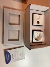 BSEED-enchufe de pared para TV y PC, dispositivo de corriente estándar de la UE, con panel de cristal blanco