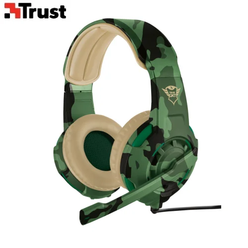 Игровая стереогарнитура 22207 Trust GXT 310C RADIUS 2м зелёный камуфляж