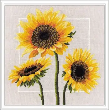 

562 set of embroidery 'oven' 'Flowers Sun', 34*34 cm