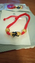 Pulsera trenzada de Pixiu para pareja, brazalete de Feng Shui rojo y negro, para la buena suerte y la riqueza, joyería para hombre y mujer