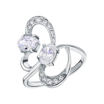 

Silver ring with cubic zirconia sunlight sample 925