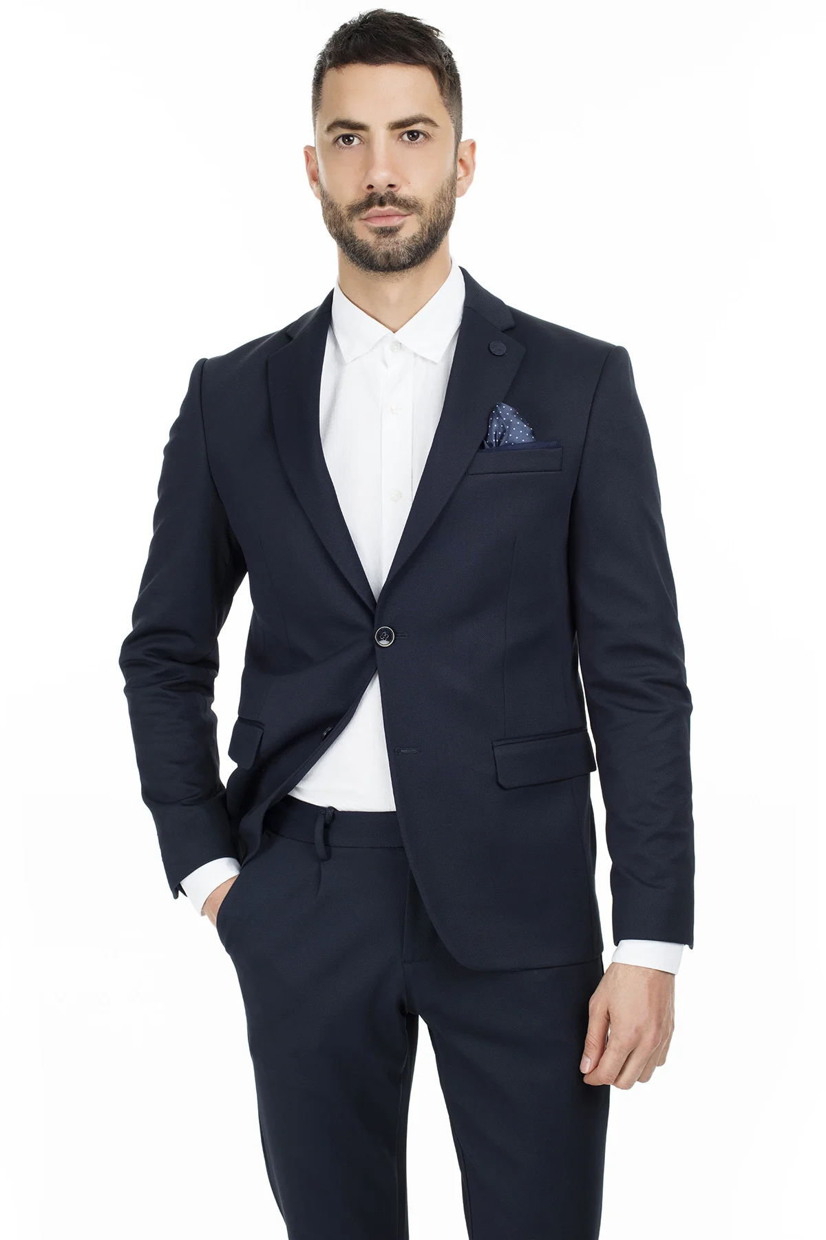 Buratti 6 Drop Tek прорези Классический воротник куртка мужская куртка BELLO3795 - Цвет: Тёмно-синий