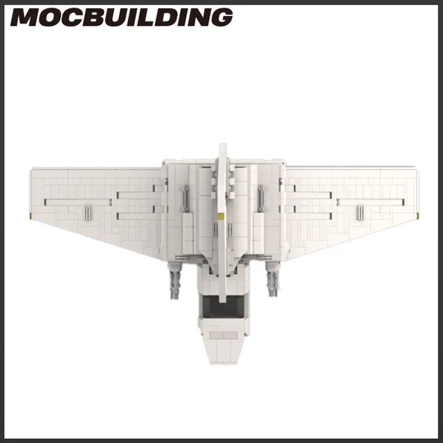 Moc Starship  Build Blocks Transporter Space War Movie Fighter Shuttle TIE ship  DIY Brick Model  Kid Toys Birthday Gift Playset 6