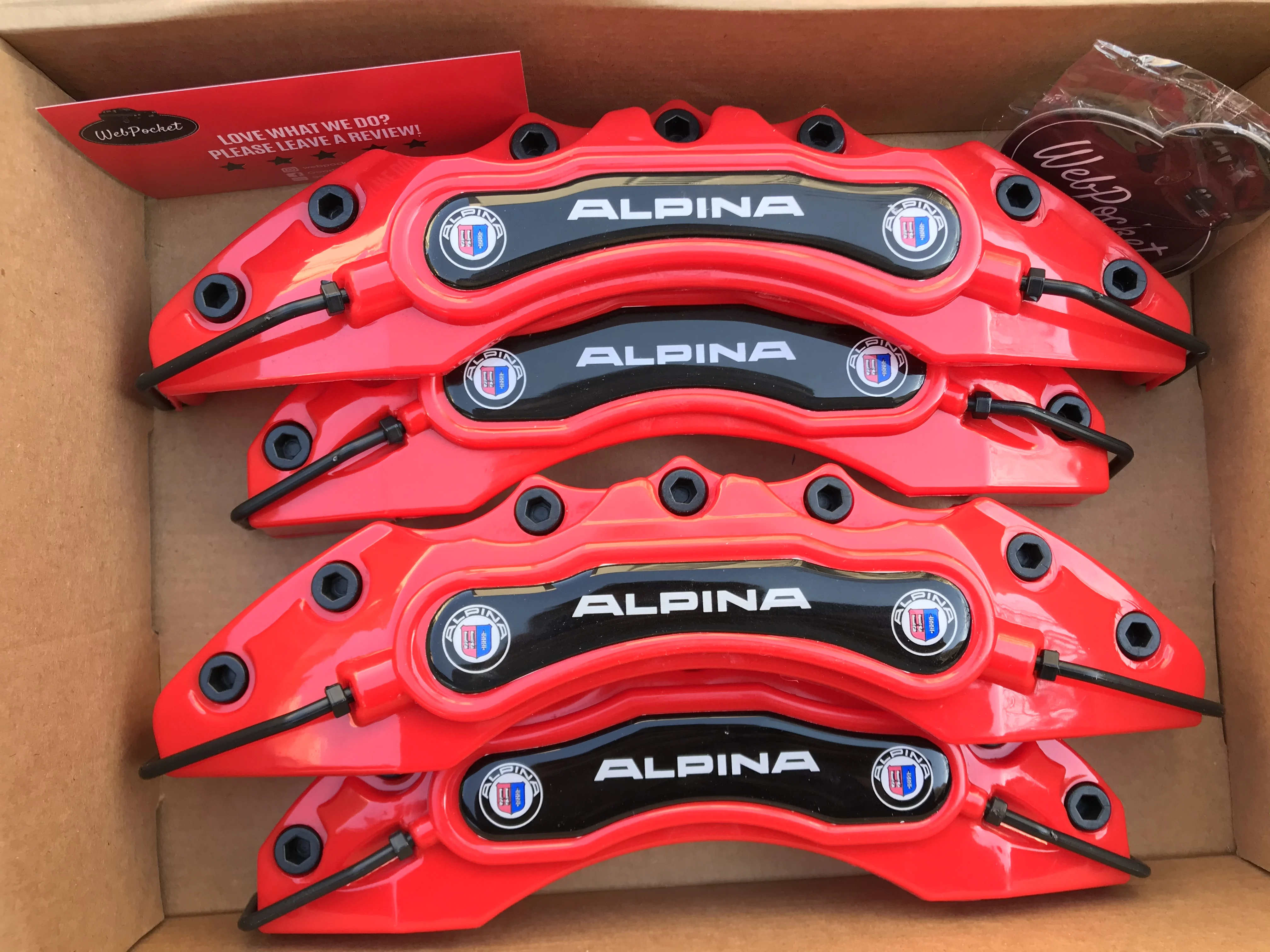

4 Pc Alpina ABS Big Brake Caliper Cover for E30 E36 E46 E39 etc Red