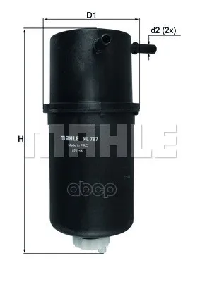 Фильтр Топливный Kl787 Mahle/Knecht арт. KL787