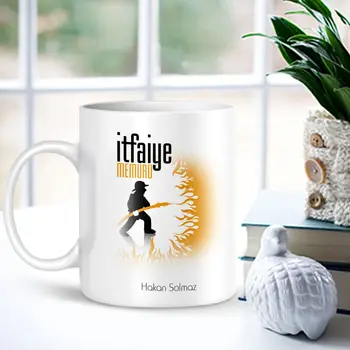 

Personalized Professional Firefighter Officer White Mug Cup-001