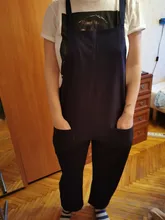 2019 nuevo jersey de mujer mono tirantes mono holgado Oversize señoras Pantalones de bolsillos de mono tanque pantalones de talla grande S-5XL