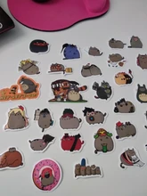 100 Uds de dibujos animados lindo gatos gordos Kawaii divertido pegatinas de Anime para niños niño de teléfono móvil portátil monopatín artículos de papelería, diario pegatinas
