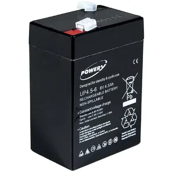

Powery GEL battery compatible with FIAMM model FG10451 6V 4,5Ah