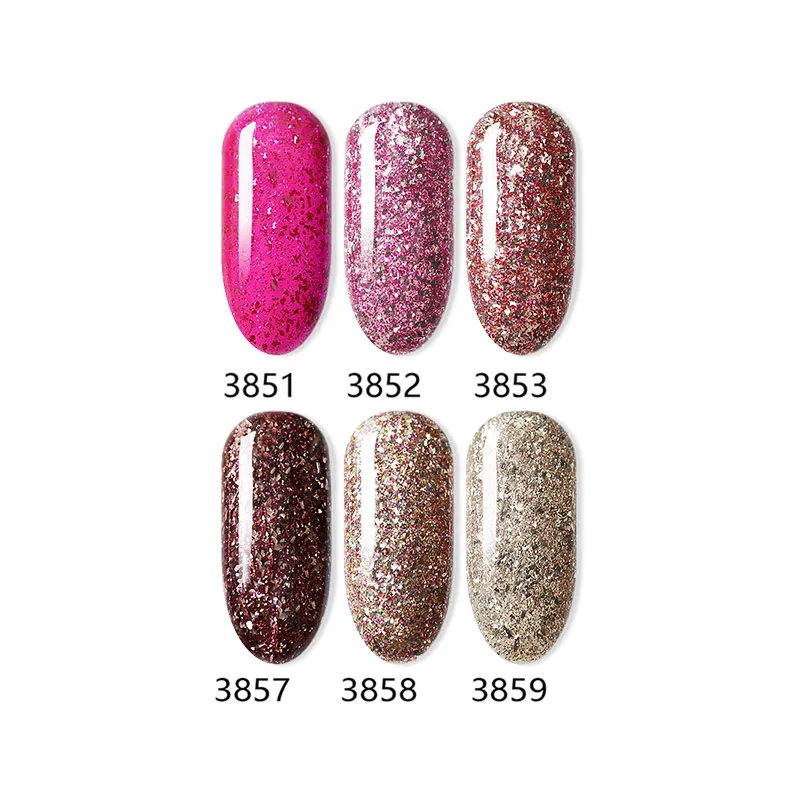 set 1 Ibdgel 6pcs 8g/jar Bling Platinum Гель-лак для ногтей Soak Off UV светодиодный Гель-лак для ногтей 18 цветов - Цвет: set 1