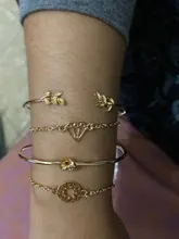 Tocona 4 unids/set moda Bohemia hoja de nudo mano brazalete enlace cadena encanto pulsera brazalete para las mujeres pulseras de oro joyería para mujer 6115