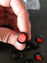 5 uds KCD1-105 pequeño barco de vuelta a interruptores basculantes Mini Negro Blanco Rojo 2 Pin-interruptor basculante