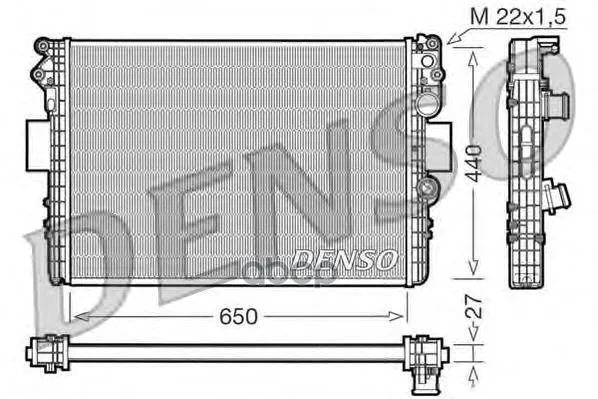 Радиатор, Охлаждение Двигател Denso арт. DRM12002