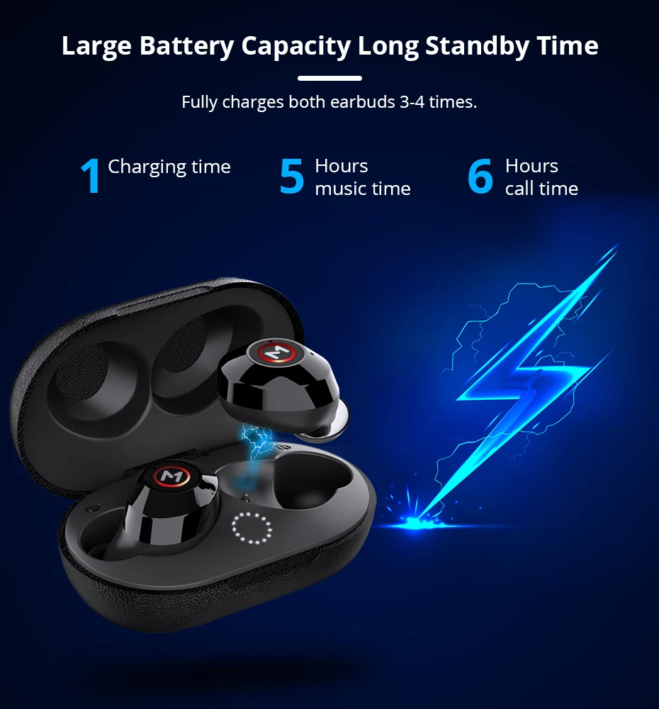 Makibes TWS 9D Stereo bass Bluetooth Headphones, Volume Control Sport Wireless Earphones with Dual Microphone Airoha 1526P chip--1_06