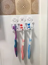 Toothbrush-Holder Suction-Cup Bathroom-Sets Wall-Mounted Cute Cartoon 5-Position Smile