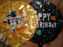 Astronaut Balloon Rocket-Foil Helium Globos Birthday-Party-Decor Outer-Space Galaxy Kids