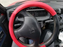 Cubiertas de volante de coche, accesorio Universal de cuero PU, antideslizante, para las cuatro estaciones, 37-38cm