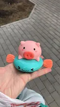 Juguetes de baño de animales de dibujos animados para niños, cerdito, juguete de agua para bebé, pez de natación infantil, cadena enrollada, mecanismo de relojería, juguete de playa, regalos para niños