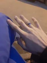 Conjunto de anillos clásicos para parejas, joyería de boda, anillo de madera de grano, titanio, acero, corazón, tres capas, Simple y creativo