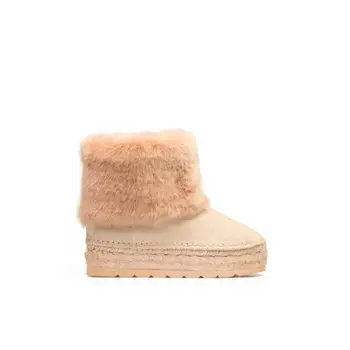 

VIDORRETA-women-ankle boots-jute boot NUDE vegan hair with waterproof sole