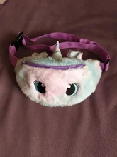 Belt Chest-Bag Coin-Purse Fanny-Pack Plush-Toys Cute Unicorn Gradient-Color Girls Cartoon