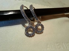 ANENJERY plata esterlina 925 1 par 26 alfabeto carta pendientes de aro inicial Zircon pendientes para Mujeres Hombres joyería de nombre S-E1169