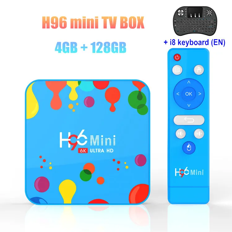 Only H96 mini 4G128G 4 ГБ 32 ГБ/128 ГБ H96 Мини Android 9,0 ТВ приставка Allwinner H6 четырехъядерный 6K H.265 Wifi BT4.0 HD Google плеер телеприставка медиаплеер - Цвет: Only H96 mini 4G128G