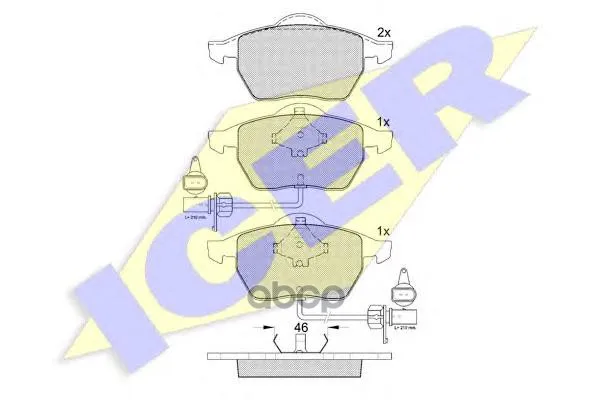 181362_колодки Дисковые Передние! Audi A6 1.8t/2.0/2.5tdi 97-02,Vw Passat 1.6-2.5tdi 98 Icer 181362 Icer арт. 181362