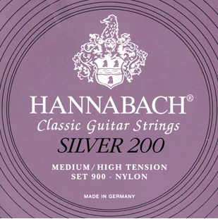 

900mht Silver 200 string set for classical guitar nylon/silver plated hannabach