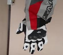 Furygan-guantes de cuero AFS 6 para hombre, guantes de carreras de motos, para ciclismo