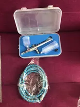 Pistola de PULVERIZACIÓN de 40CC, aerógrafo de alimentación por gravedad con doble acción, para pastel, tatuaje, pistola de pintura, aerógrafo, herramienta para uñas de 0,3mm, 20cc
