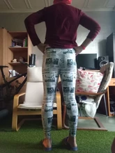 Leggings de entrenamiento blanco y negro para mujer, ropa informal con impresión de carta periódico con impresión, pantalones informales sexys de Fitness para verano, 2019