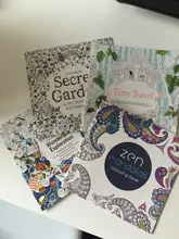 4 Uds 24 páginas inglés versión perdido océano de viaje en el tiempo para colorear libro Flor de mandala para adultos para aliviar el estrés libro de dibujo artístico