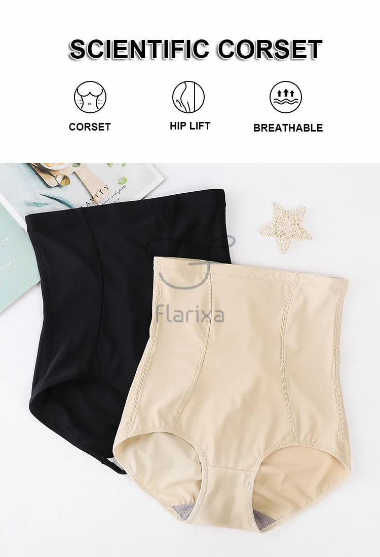 strapless shapewear Flarixa High Waist Hip Lift Women's Belly Panties Postpartum Repair Waist Body Underwear Body Slimming Abdominal Shaper Briefs skims shapewear