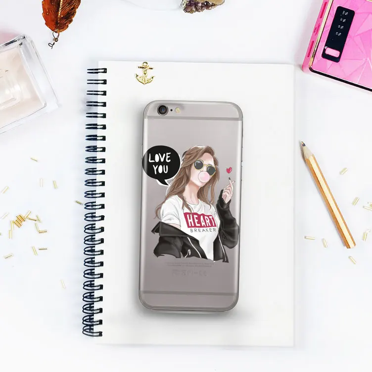 

Heart Breaker iPhone Case for iPhone X Xs Xr Max 8 Plus 7 6 6s 5 5s SE Cell Cover High Quality Print - Clear Rubber Case