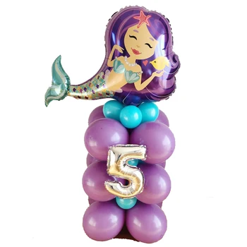 

1pcs 90*58cm Foil Little Mermaid Balloons For Birthday Marine Theme Party Wedding Decoration Kids Little Mermaid Balloons