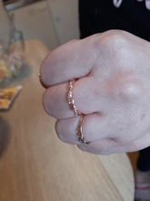 Anillo de compromiso clásico de circonia cúbica para mujer, sortija de Zirconia cúbica, Color oro rosa, Cristales austriacos